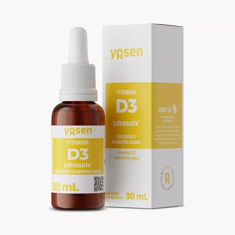 Vitamina D3 Ydrosolv 30ml - Sem sabor e sem açúcar